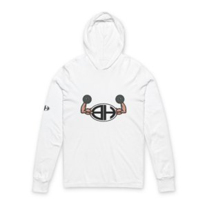 "BH Weighted Arms" Unisex Hooded Long Sleeve Tee