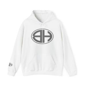 Enlarged Gray Monogram BH Logo Hoodie