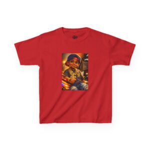 Kids Graphic Tee — Cool Kid Cartoon Character with Bling