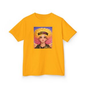 Kids Graphic Tee — Colorful Afro Girl Portrait